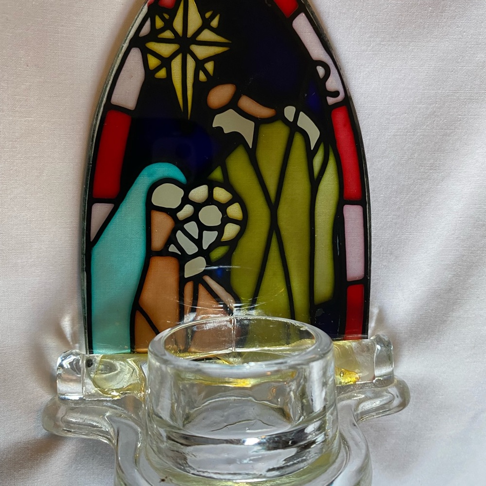 Stained Glass Candle Holder